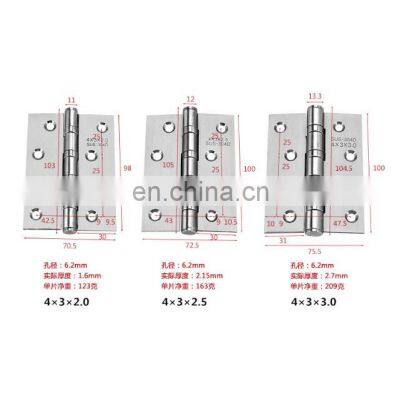 Factory Wholesale SUS201 Bearing Hinge Satin-finished 4 Inch Stainless Steel Door Hinges photo-5