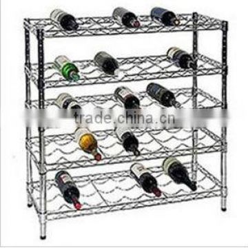 chrome coated commercial bottle display rack