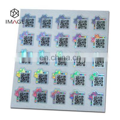 Holographic Security QR Code Sticker with Sheet Form