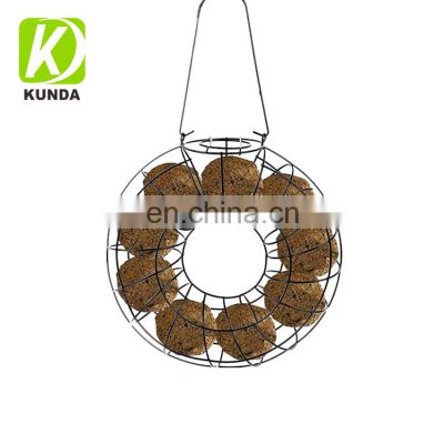 Wreath Design  Metal  Hanging Bird Feeder