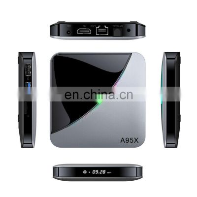 A95X F3 Amlogic S905X3 Android9.0 Dual WIFI 2gb/4gb ram 16gb/32gb/64gb ROM Private Unique RGB Light Android 9.0 TV Box