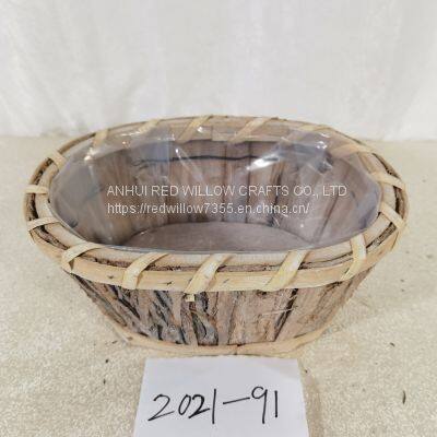 Ручная садовая корзина, корзина из коры, цена на корзину для цветов