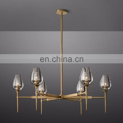 Modern Crystal Glass Chandeliers Home Lighting Decoration Luxury Living Room Indoor LED Chandelier Pendants Lamp