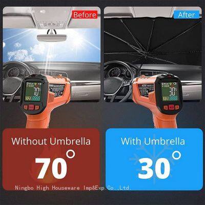 Car Windshield Sun Shade Umbrella Foldable Sun Shade Car Sun Visor Protector Reflector photo-4
