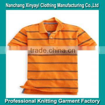 The latest designed OEM Men's striped handsome polo shirt Made in China