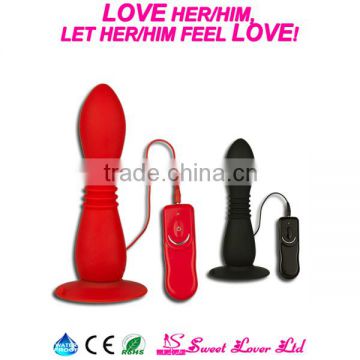 Wholesale manufacturers sexy red black remote control bullet vibrator dildos vagina anal insertable butt plug vibrator