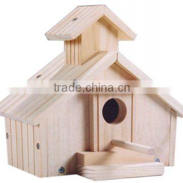 New unfinished wooden bird house wholesale, hot sale wooden bird house