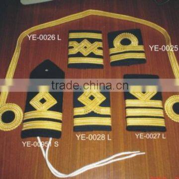 Military Aimy Police Airline Uniform Trimming Sleves Epaullettes Cap Badges Chevron Rank Mark