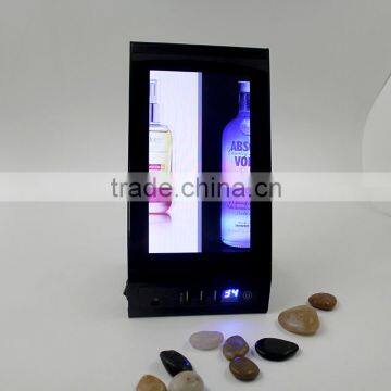 7 Inch LCD Screen L Shape Desktop Advertising Player With Power Bank