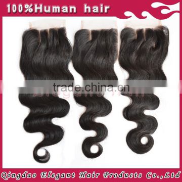 Lace Closure Supplier Body Wave Brazilian Silk Base 3 Part Closure