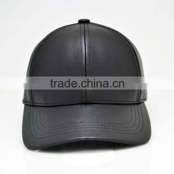 Wholesale Blank PU Leather in Puirple Trucker Hat no Mesh photo-2