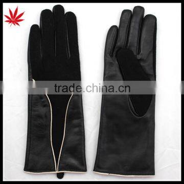 Ladies Sheepskin Cheap and Woolen Leather Hand Gloves photo-2