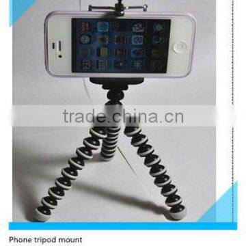 ET-PH01 Black Mount Holder for iPhone 5 5G 4S 4 Samsung Galaxy S4 i9500 S3 Universal Tripod Stand extending tripod