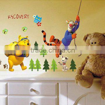 Cartoon Animals Pooh Tree Vinyl Wall Stickers for Kids Rooms Boys Girls Home Decor Child Sticker Wall Art Decals Home Decoration photo-2