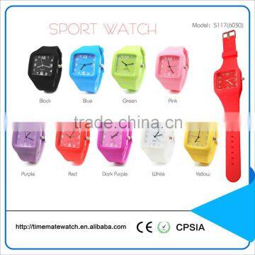 Fashion silicone wristband watch,silicon watch interchangeable silicone strap watch