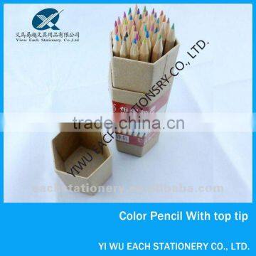 promotional 7 inch HB colour pencil,wood color pencil,drawing colour pencil set in a wooden tube