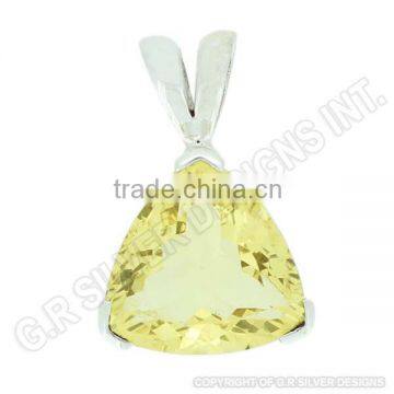 citrine pendant necklace sterling silver 925 wholesale desiner gemstone jewellery