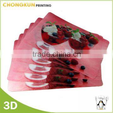 Hot sale Cheap 3D printing lenticular table mats