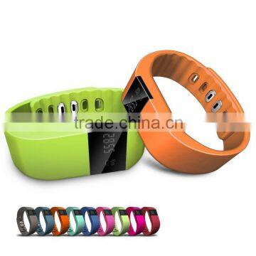 2015 phone calling smart bracelet, bluetooth bracelet with LED display, intelligent bracelet with sleep quality monitoring