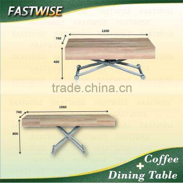 China Wooden Convertible Transformable Coffee Table Dining Table 2in1 for Dining Room photo-3