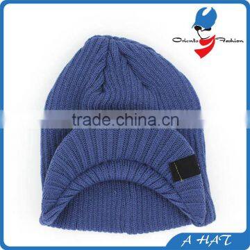 blank children knit beanie with flap