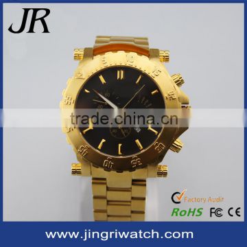 Multifunctional gold men watches for small wrists classic quartz watch