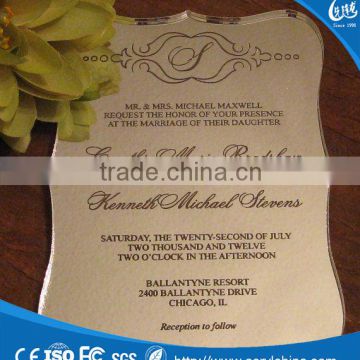 Personalized Leaves Acrylic Wedding Invitation Card Acrylic Wedding Invitation