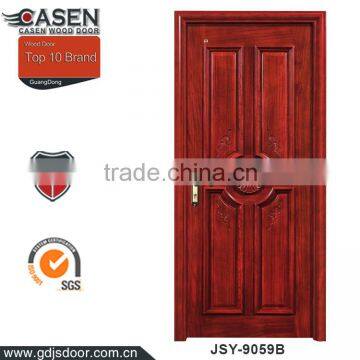 china classic design 4 panels exterior wood paneling door for 6 inch wall wood door for sale