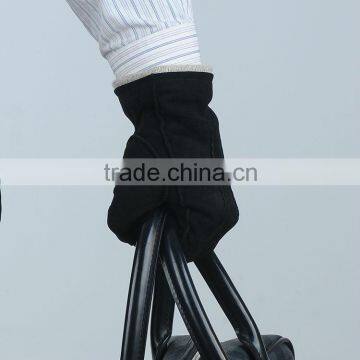 mens suede leather warm working gloves lined with wool in wholesale price
