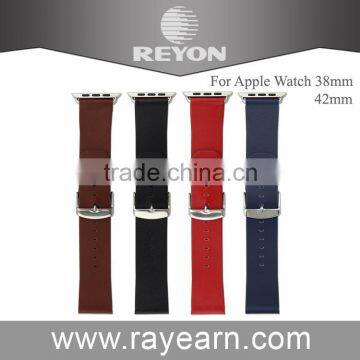 Luxury real alligator leather watch band for apple watch leather watch strap with metal clip