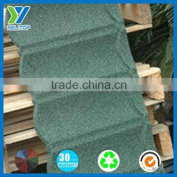 Best quality sand coated green curve roofing material