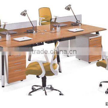 Metal frame MDF melamine board office workstation