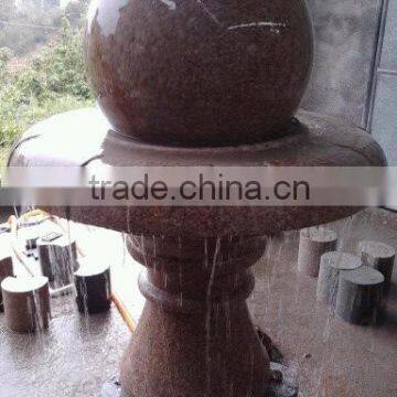 Decoration Carved Nature Stone Rotating Granite Ball Fountain