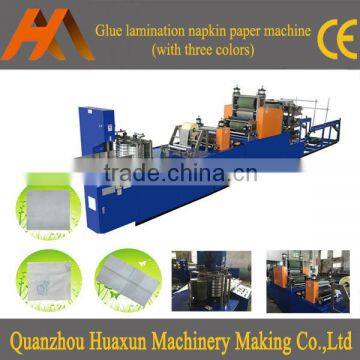 Automatic embossing napkin machine printing folding tissue paper serviette making machine