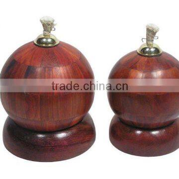 Handmade wood Oil Lamp