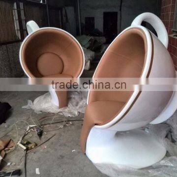 FRP Fiberglass Coffee Cup Shaped Chair photo-4