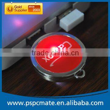 4G 8G 16G 32G Round Metal Pen Drive with LED logo