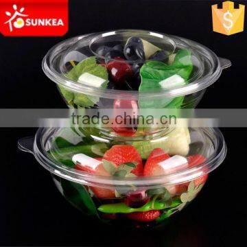 Disposable take away plastic salad bowl with lid                        
                                                Quality Choice