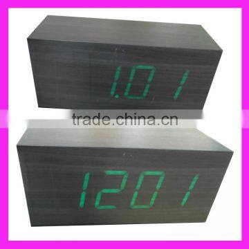 Promotion Multifunctional Led Time Machine Wooden Clock