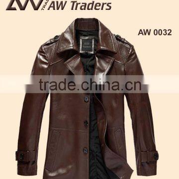 stylish leather fashion jacket long, fashion leather jacket