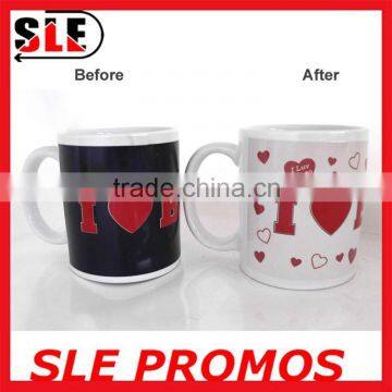 high quality custom design personalized heat sensitive ceramic color changing mugs,factory manufacture directly magic cup