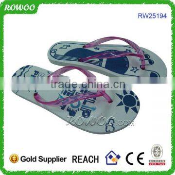 Custom Design Slippers Clear Flip Flops Printed Hotel Slipper photo-3
