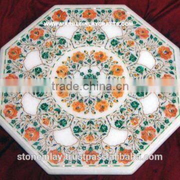 Inlay Marble Dining Table Top, Exclusive Italian Marble Table Tops