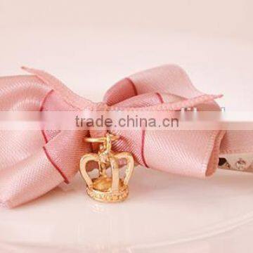 Fancy Beads Ribbon Make Hair Bow Alligator Hair Clip Barrettes photo-2