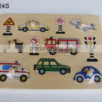 Hot Sale Educational Wooden Toys Traffic Sound Puzzle photo-1
