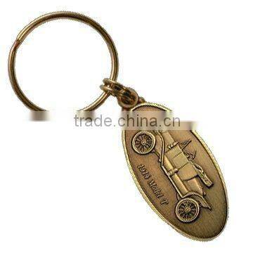 antique metal car keychain