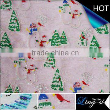 Printed Organza Fabric for Christmas