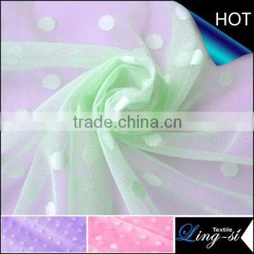 Polyester Mesh Jacquard Fabric for Girl's Dress