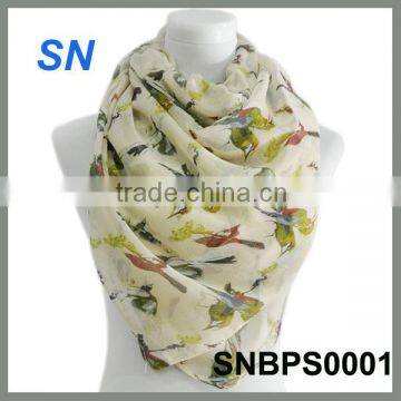 2014 spring fashion bird pattern scarf