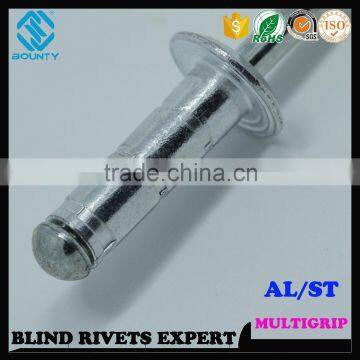 HIGH QUALITY FACTORY DOME HEAD ALU/ST MULTI-GRIP RIVETS photo-2